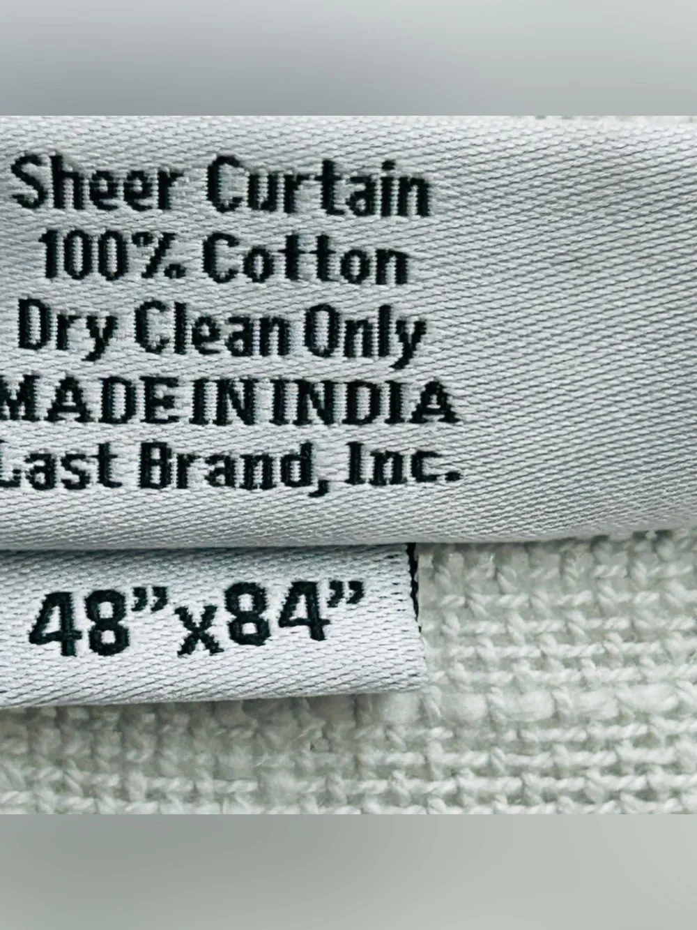 QUINCE Set Of 2 48x84 Cotton Sheer Curtains Cloud 0756